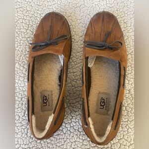 UGG Haylie Chestnut leather women’s loafer